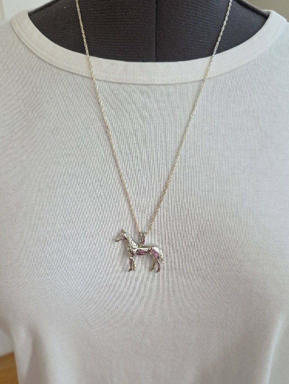 Silver Horse Pendant Necklace for Women - Shiny Silver Equine Charm* - Picture 2 of 9
